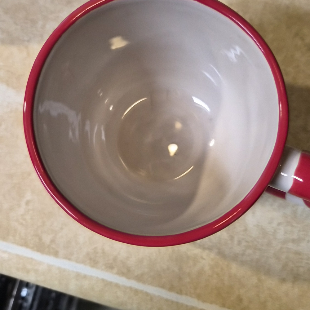 EUC Sandra Magsamen Christmas Mug – Candy Cane Handle – 16oz - Picture 2 of 4